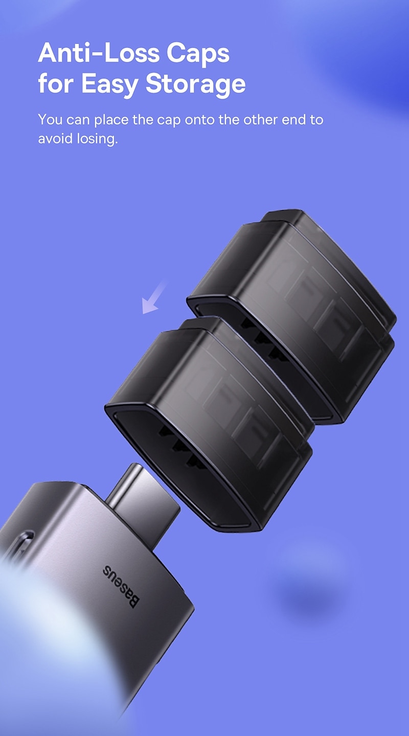 устройство чтения карт Baseus USB C & USB3.0 к SD Micro SD TF устройство для карт памяти 104 МБ/с 2 ТБ смарт-картридер для аксессуаров для ноутбуков 2025 - $24.99 –P10