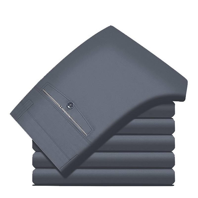 Per uomo pantaloni della tuta Pantaloni Tasche Gamba dritta Liscio Matrimonio Ufficio Attività commerciale Misto cotone Moderno Da cerimonia Nero Bianco Media elasticità del 2025 a $23.99 –P8