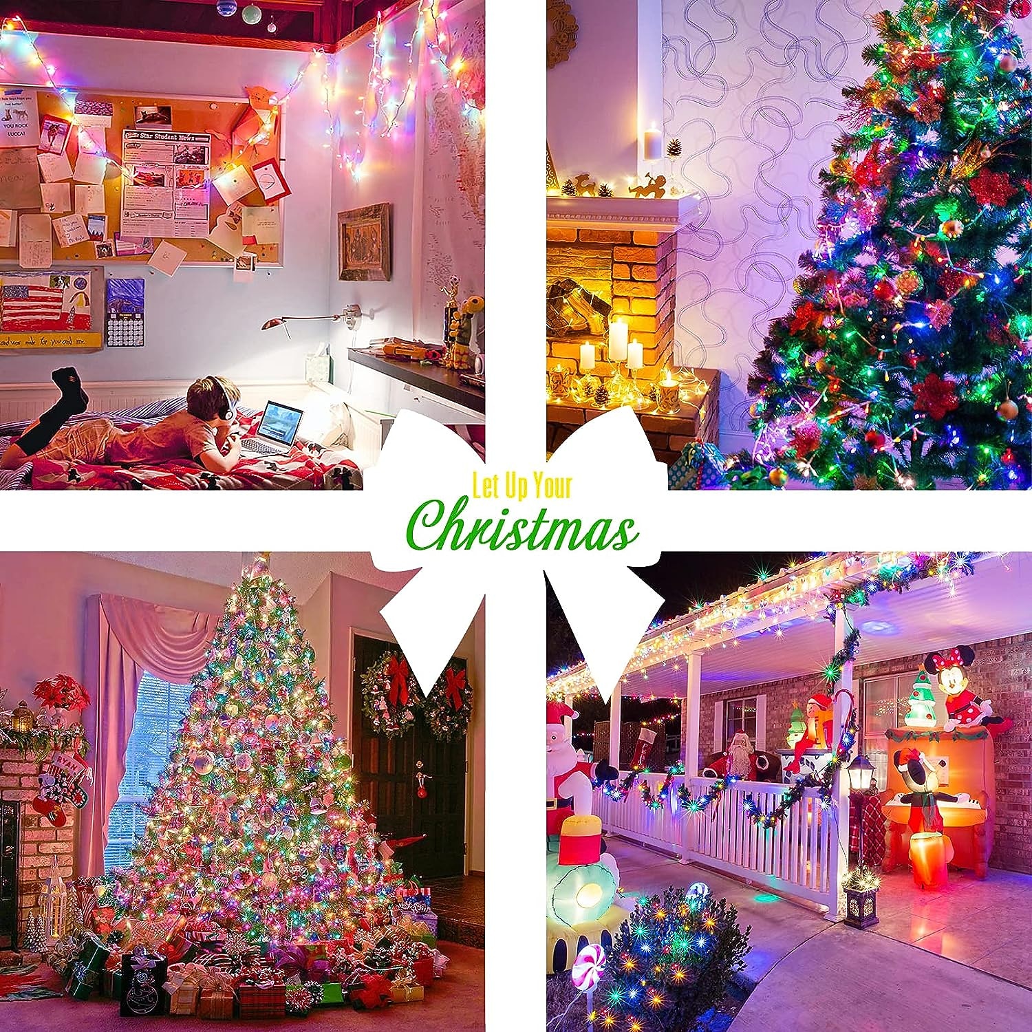 Halloween Christmas Waterproof Battery Box Light String 8 Function Remote Control Indoor and Outdoor Courtyard Garden Wedding Decoration Light 4M-30Leds/6.5M-50Leds/10M-100Leds 2025 - $15.99 –P8