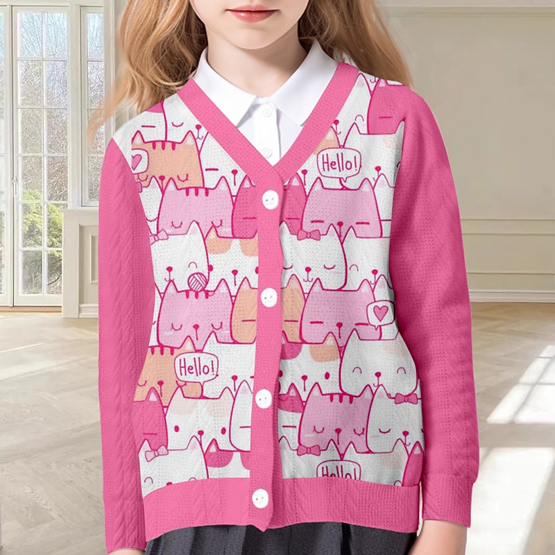 Cute Cat Baby Girl ClothesToddler Outfits Girls Kids Clothing Size 3-12  Year