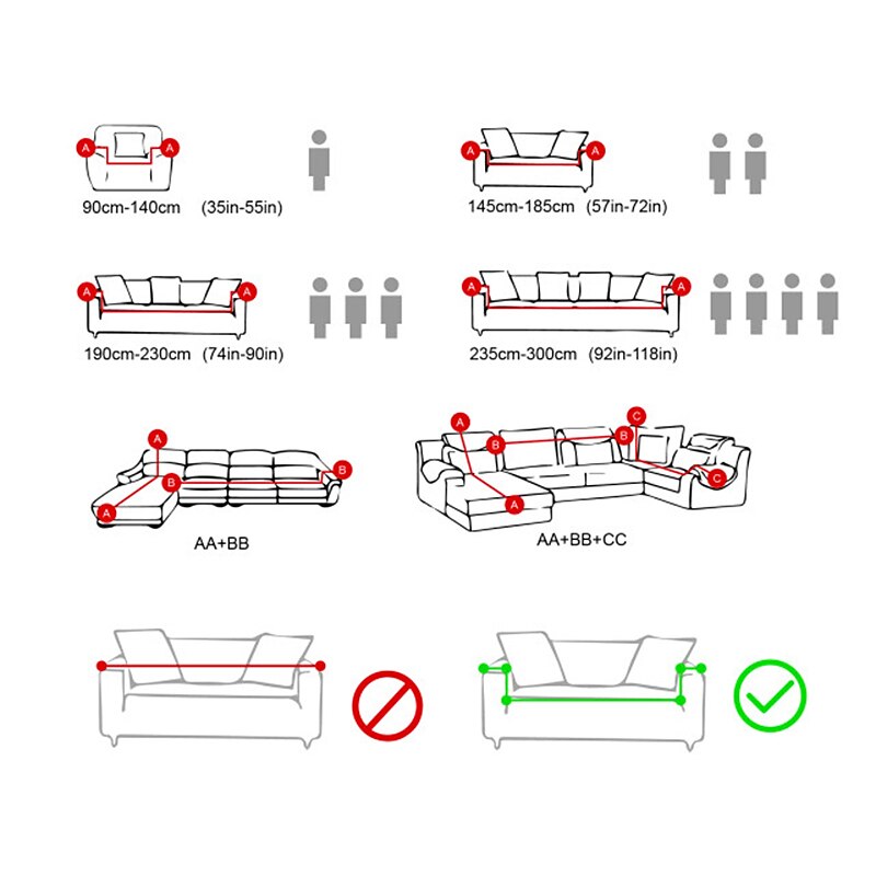 Elastic Jacquard Fabric Sofa Cover Stretch Couch Cover Sectional L Shape Sofa Slipcover Corner Case for Living Room 1/2/3/4 Seat 2025 - $41.99 –P1