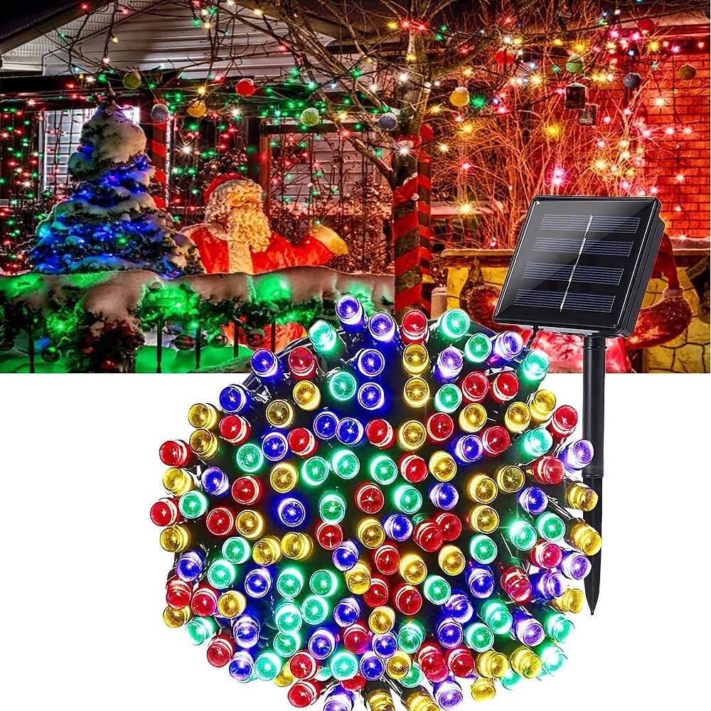 Kültéri Vízálló Napelem LED Füzér Fények 5M-20LEDs 7M-50LEDs 12mM-100LEDs 22M-200LEDs Tündér Fény Ünnepi Világítás Fához Fények Esküvői Party Karácsony/Halloween Kerti Beltéri Kültéri Dekoráció 2025 - $10.99 –P2