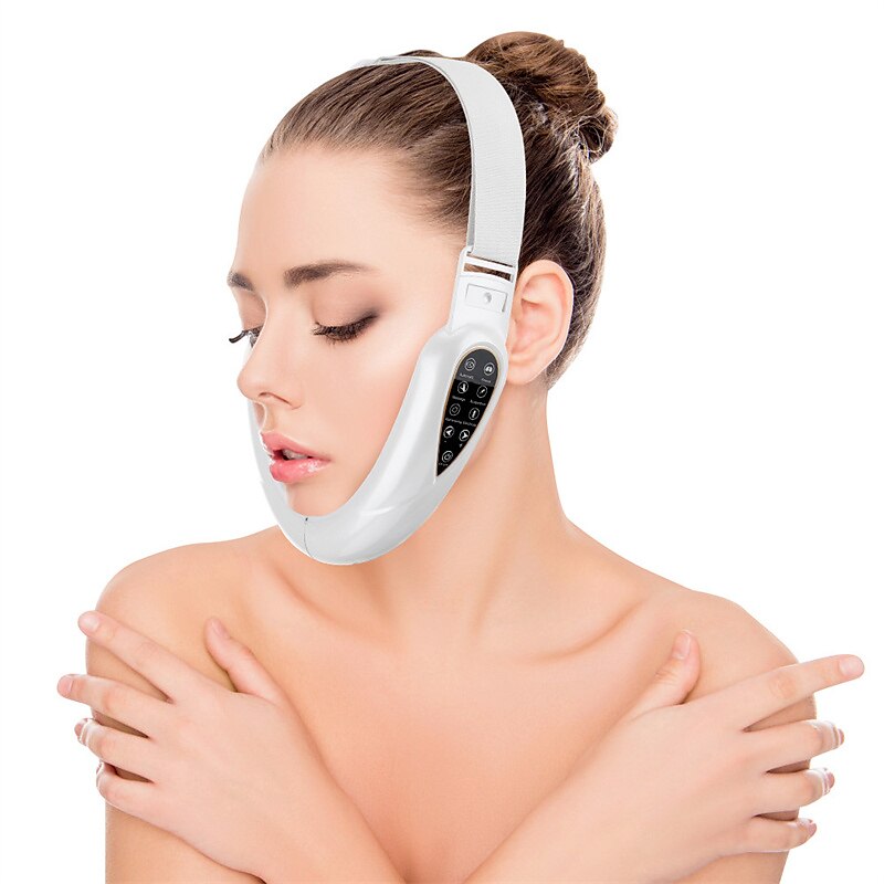 New EMS Face Lifting Machine Double Chin Remover Face Slimmer V - Face Lift Skin Tightening Device Facial Vibration Massagers 2025 - $35.99 –P12