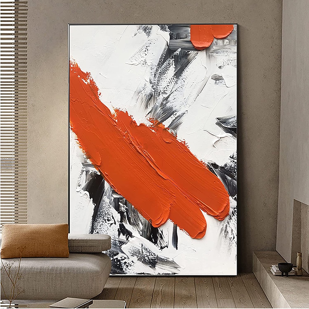picturi în ulei realizate manual, pânză, artă de perete, pictură cu cuțit de culoare abstractă modernă, pentru decorarea casei, pictură rulată fără rame, neîntinsă 2025 - $85.99 –P1