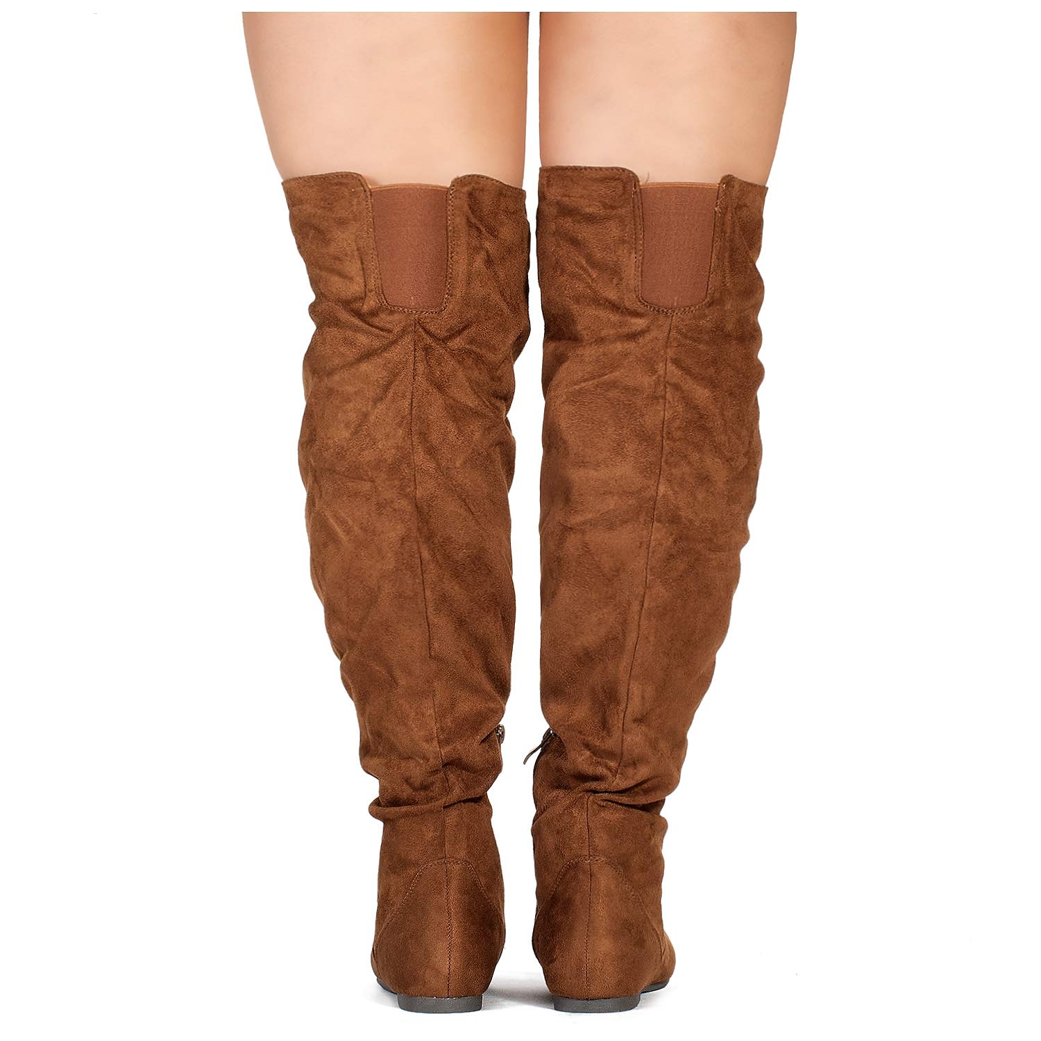 Női Csizmák Fordított bőr cipő Slouchy Boots Extra méret Szabadtéri Napi Tömör szín Térd fölé érő csizmák Középborjú csizma Tél Cipzár Lapos Kerek orrú Alkalmi Kényelmes minimalizmus Fordított bőr 2025 - $54.99 –P16