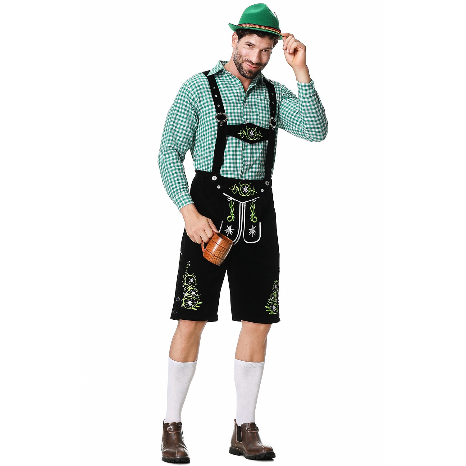 Oktoberfest Lederhosen Shirt Bavarian Bavarian German Wiesn Men's Traditional Style Cloth Blouse Shorts Hat 2026 - $66.99 –P7