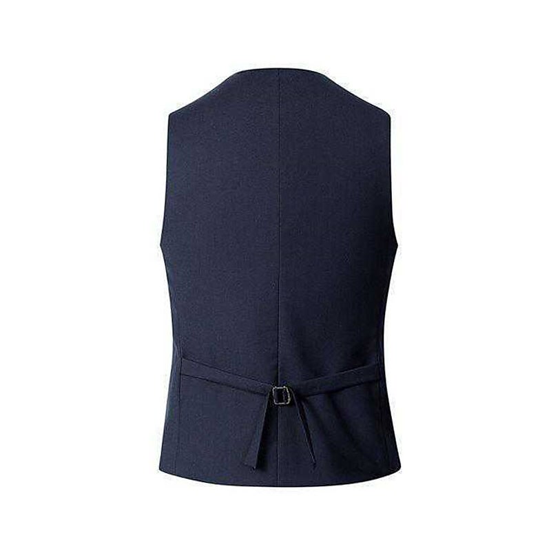 Herr Väst Företag Dagliga kläder Fest / afton Mode Grundläggande Vår & Höst Lappverk Polyester Bekväm Slät Enkelknäppt V-hals Normal Svart Rubinrött Marinblå Grå Väst 2025 - $17.99 –P2