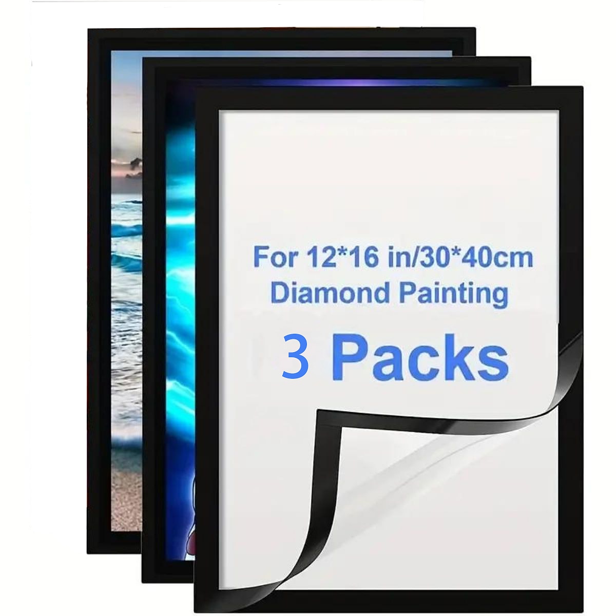 Magnetic Diamond Art Frames 30x40cm Self-Adhesive Wall Gallery