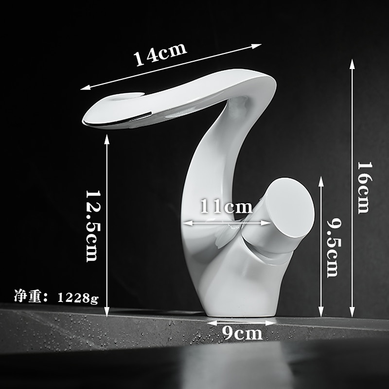 Lavandino rubinetto del bagno - Cascata Finiture verniciate Esterno Una manopola Un foroBath Taps del 2025 a $145.99 –P1
