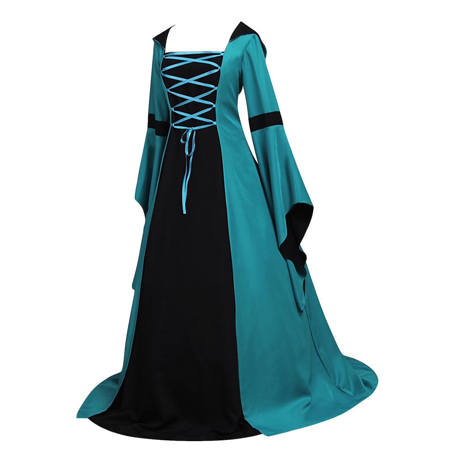 Retro Vintage Medieval Renaissance Dress Viking Elven Color Block Women's Celtic Fantasy Royal Halloween Carnival Masquerade LARP Adults' Dress 2025 - $56.99 –P8