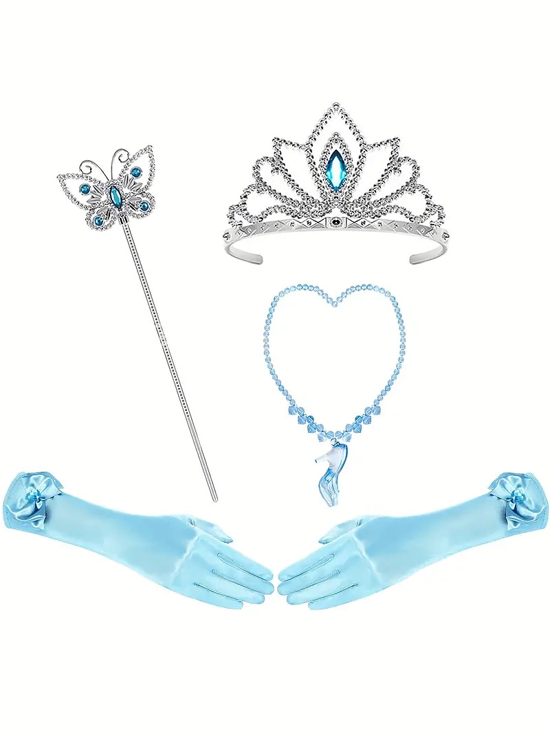 Regina delle nevi Gelido Principessa Elsa Abito da damigella Costume per festa a tema Abiti in tulle Cosplay for Ragazze Bambini Natale Carnevale Mascherata Matrimonio Ospite di nozze del 2026 a $48.99 –P5