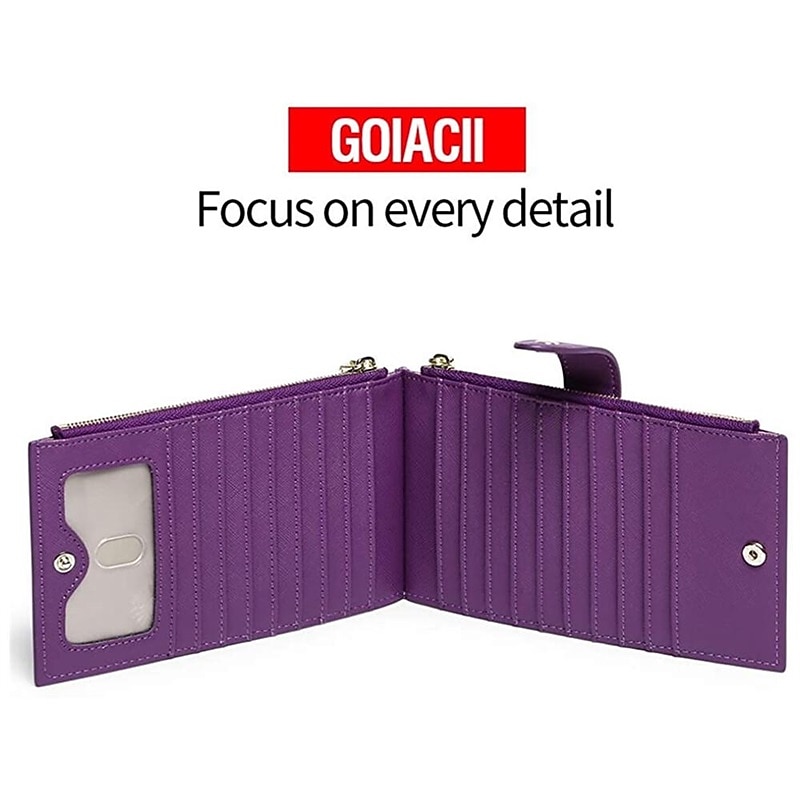 RFID Blocking Bifold Purse Credit Card Holder PU Leather Billfold Card Holder Wallet Double Zipper Hasp Card Purse 2026 - $22.99 –P4