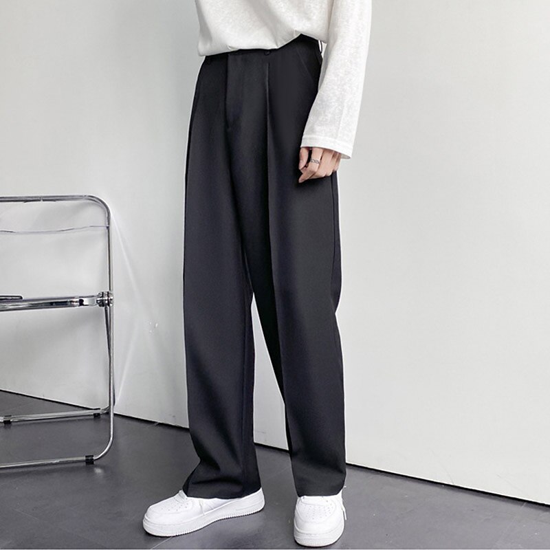 Męskie Garnitury Spodnie Spodnie codzienne Plisowane spodnie Spodnie garniturowe Kieszeń Prosta noga Równina Komfort Oddychający Codzienny Święto Streetwear Elegancki Styl klasyczny Czarny Biały 2025 - $27.99 –P5