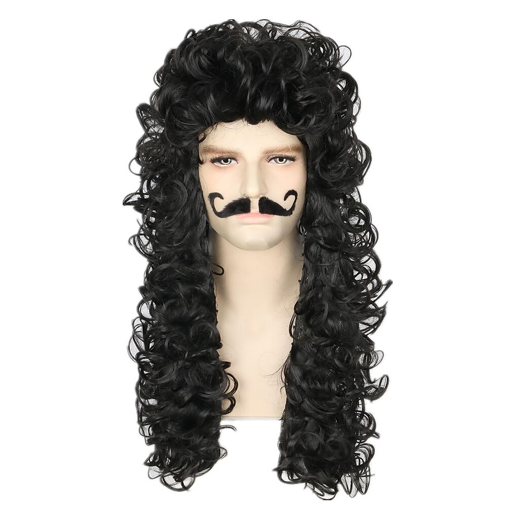 Cosplay Wigs Black Curly Synthetic Hair Long Wigs Men's Wigs For Party 2026 - $21.99 –P5