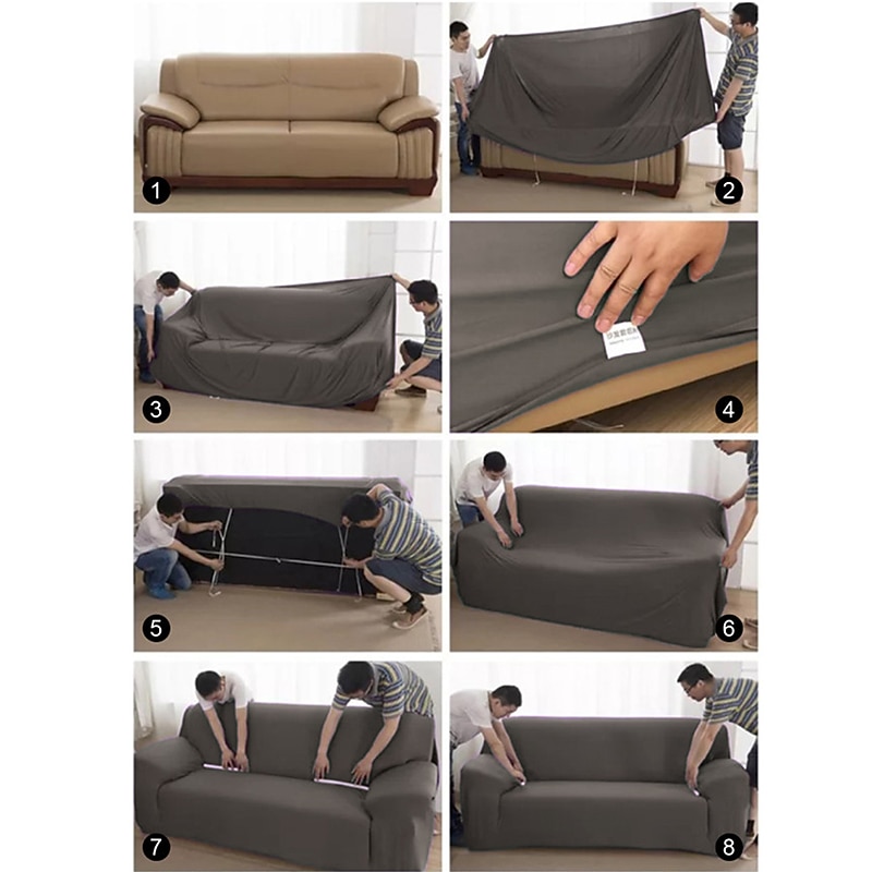 Elastic Jacquard Fabric Sofa Cover Stretch Couch Cover Sectional L Shape Sofa Slipcover Corner Case for Living Room 1/2/3/4 Seat 2025 - $41.99 –P3