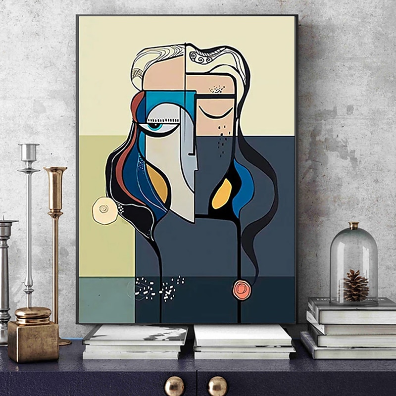Handmade Oil Painting Canvas Wall Art Modern Decoration Picasso Style bstract Color Block Figure for Home Living Room Decor Rolled Frameless Unstretched Painting 2025 - $92.99 –P8