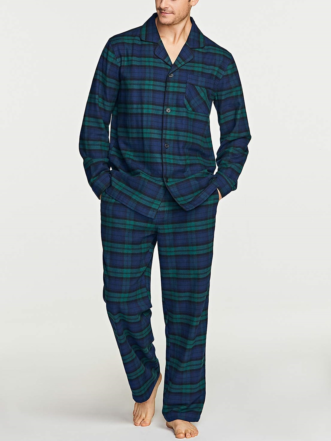 Homens Loungewear Roupa de Dormir Conjunto de Pijama Top e calça de pijama 2 Peças Xadrez à moda Casual Conforto Casa Diário Algodão Conforto Lapela Manga Longa Camisa Social Calça Com Cordão Cintura de 2025 por $30.99 –P16