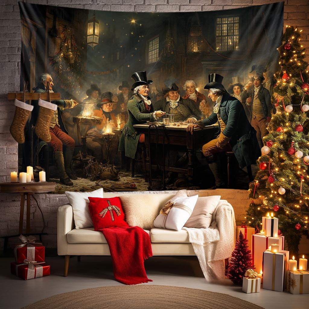 juledekorasjoner julekrybbe dåp hengende billedvev veggkunst jul stor billedvev veggmaleri dekor fotografi bakteppe teppe gardin hjem soverom stue dekorasjon 2026 - $12.49 –P4