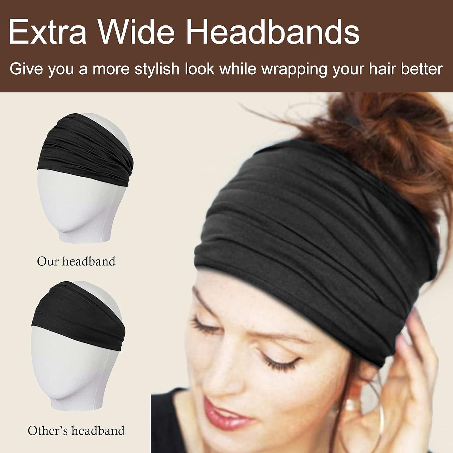 2 buc bentite pentru femei benzi late pentru cap anti-alunecare boho banda de păr pentru femei la modă înnodate antrenament yoga leopard turban împachetări pentru cap 2025 - $14.99 –P12