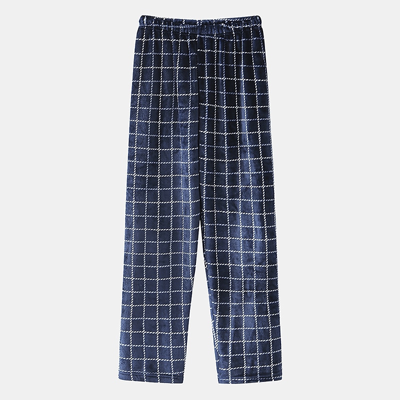 Hombre Ropa de salón Pijama Conjunto pijama Top y pantalón de pijama 2 Piezas Plaid Elegante Casual Confort Hogar Diario Franela Comodidad Cuello Barco Manga Larga Pullover Pantalón Cintura elástica 2025 - $48.99 –P4