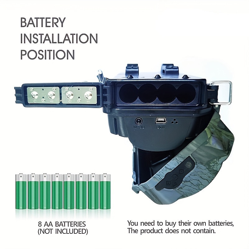Hunting Camera 4K/1080P 2-inch Display 118.11inch Pixels Outdoor Camera IP66 Waterproof Night Vision Camera Include 32G SD Card Supports Wifi Connection To Mobile Phone (Battery Not Included) 2025 - AU $162.19 –P11