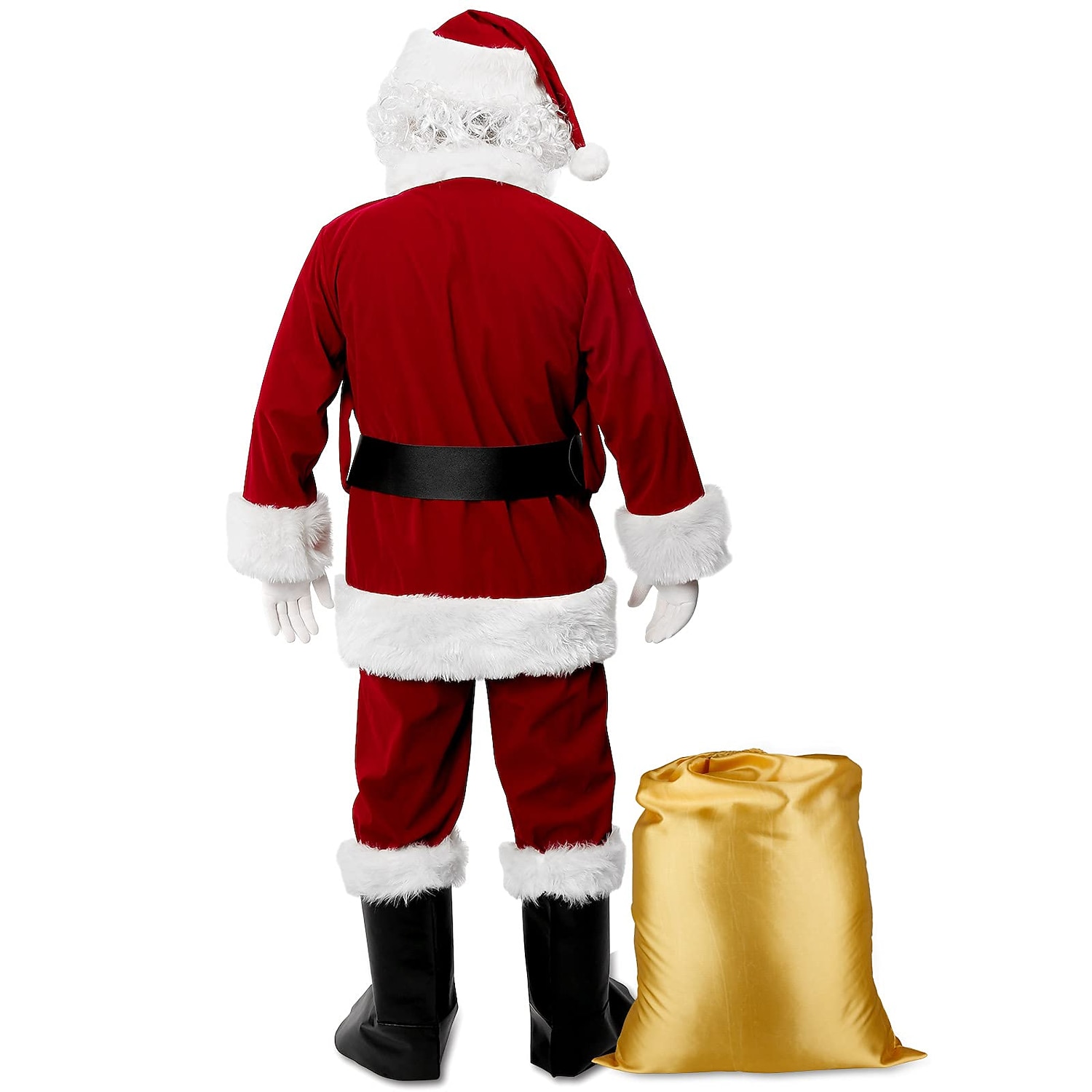 Santa Suit Christmas Santa Claus Costume for Men's Adults Cosplay Costume 9PCS Outfit 2026 - $53.99 –P5