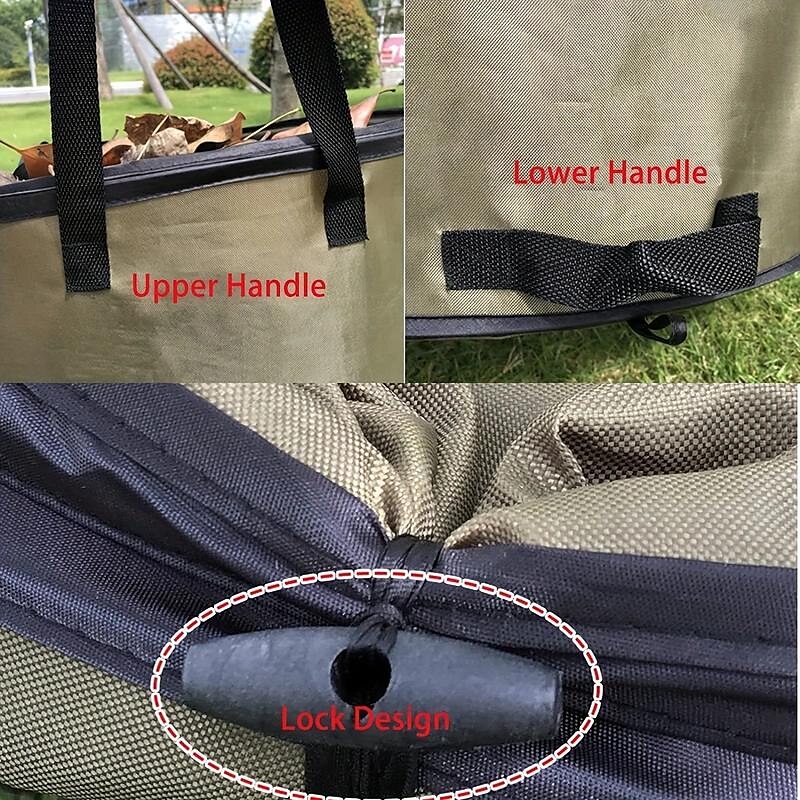 Sac de jardinage pliable de 30 gallons, poubelle de camping, poubelle escamotable/poubelle de recyclage, poubelle de voiture, sac poubelle réutilisable pour l'extérieur, jardin, cour, poubelle de recyclage pliable pour camping de 2025 ? $12.49 –P6