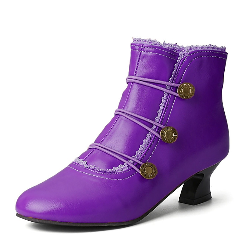 Women's Victorian Black Lace-Trimmed Button Ankle Boots - Perfect for Vintage Themed Events and Casual Elegance 2025 - $42.99 –P19