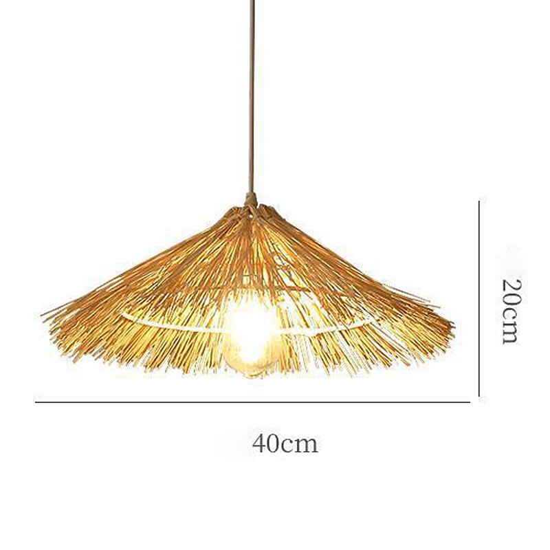 Lampes suspendues en rotin, luminaire décoratif d'intérieur, idéal pour un salon, une chambre à coucher, un café, un bar, un abat-jour en tissage, 110-240v de 2025 ? $205.99 –P8