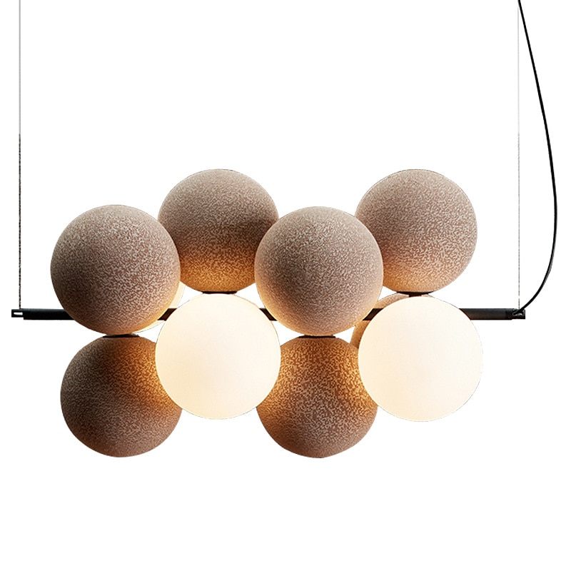 LED suspension 10 lumières verre globe lustre lumière moderne noir rose lustres pendentif luminaire vintage globe boule plafond encastré luminaire 110-240v de 2025 ? $499.99 –P8
