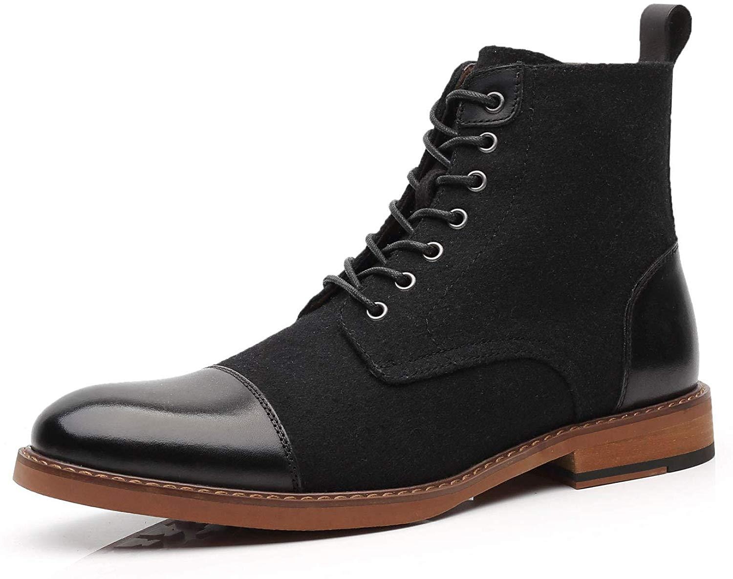Herren Stiefel Bullock Schuhe Abendschuhe Wanderschuhe Brautkleider schlicht Täglich Leder Komfortabel Stiefeletten / Stiefeletten Halbschuhe Dunkelbraun Schwarz Hell Gray Frühling Herbst 2025 - $59.99 –P1