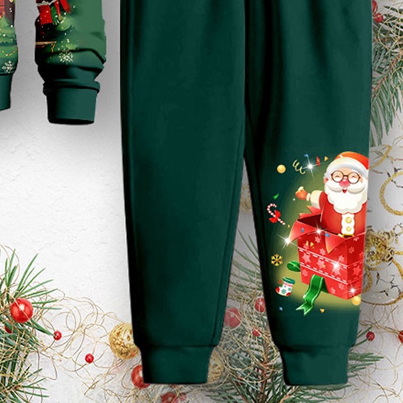 Pojkar 3D jultomten Sweatshirt & Sweatpants Set Set Långärmad 3d-utskrivning Höst Vinter Aktiv Mode Häftig Polyester Barn 3-12 år Rund hals Utomhus Gata Semester Normal 2025 - $25.99 –P8
