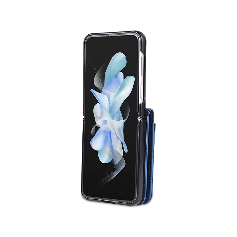 מגן טלפון לסמסונג גלאקסי Z Flip 6 Z Flip 5 Z Flip 4 Z Flip 3 תיק כסף עם חריצי כרטיס מיגון בטיחותי צבע עמיד PC PU עור 2025 - $17.99 –P10
