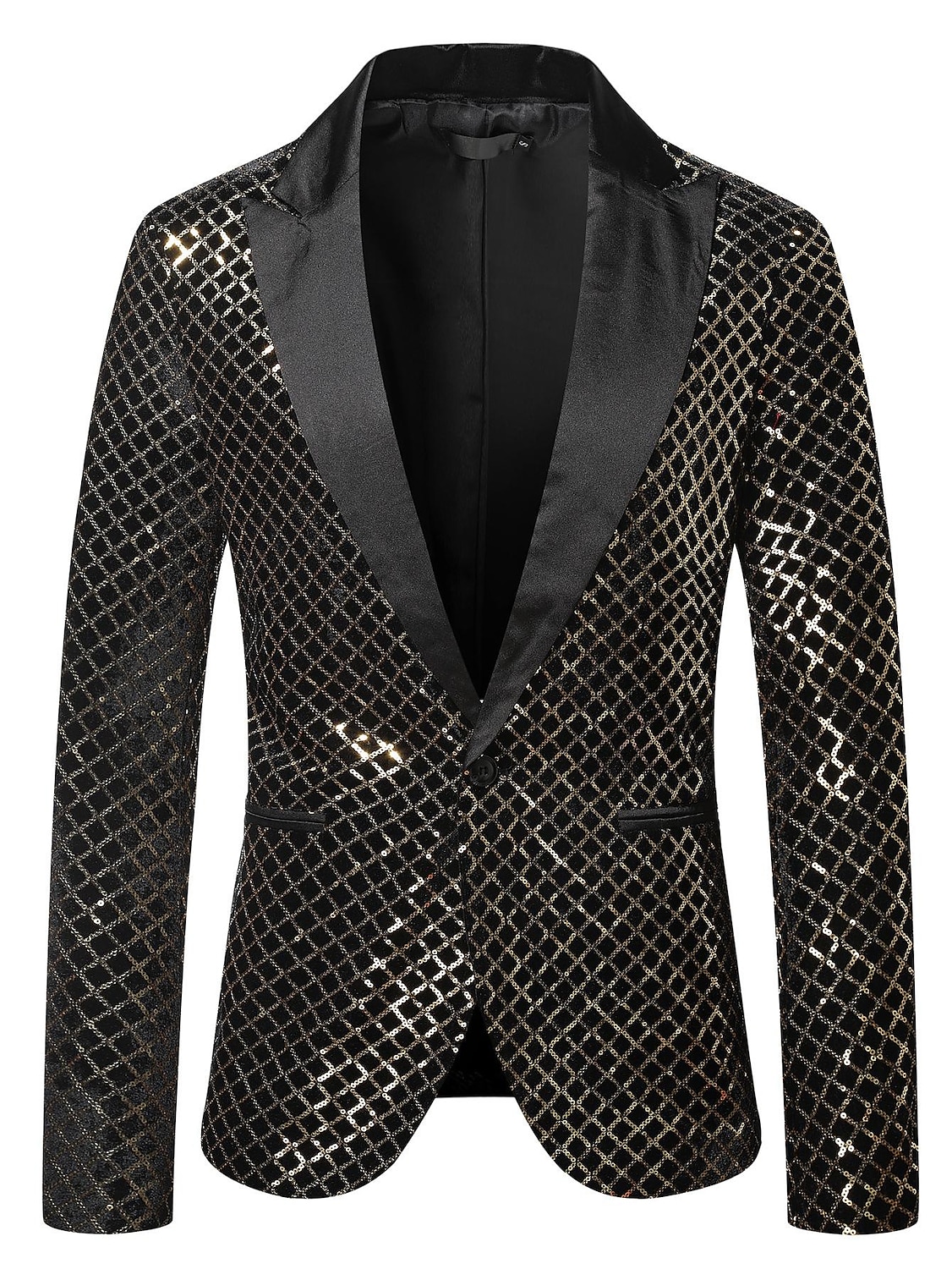 Disco 1980s Suits & Blazers Lapel Collar Blazer Peak Lapel Normal Disco Sequins Men's Halloween Masquerade Party Club Pride Parade Adults' Coat Fall & Winter 2025 - $9.99 –P3