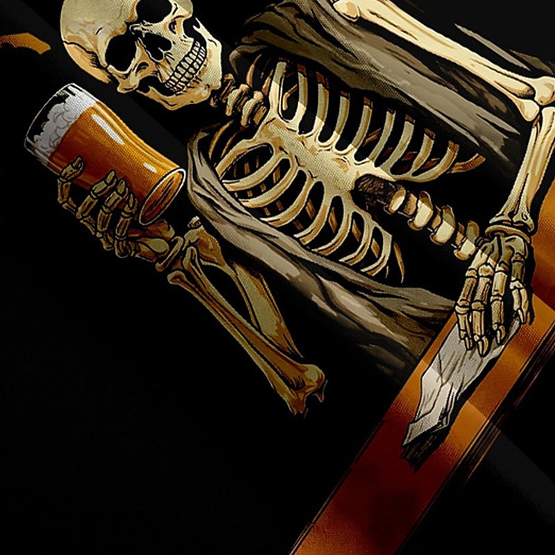 pánská medvědí košile letní havajská košile lebka pivo ztlumení černá modrá fialová oranžová halloween krátký rukáv potisk móda ležérní měkký 2025 - $23.99 –P5