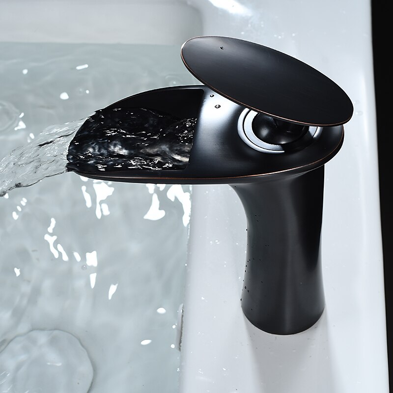 بالوعة الحمام الحنفية - شلال مطلي / طلاء ملون في وسط التعامل مع واحد ثقب واحدBath Taps 2025 - $105.99 –P2