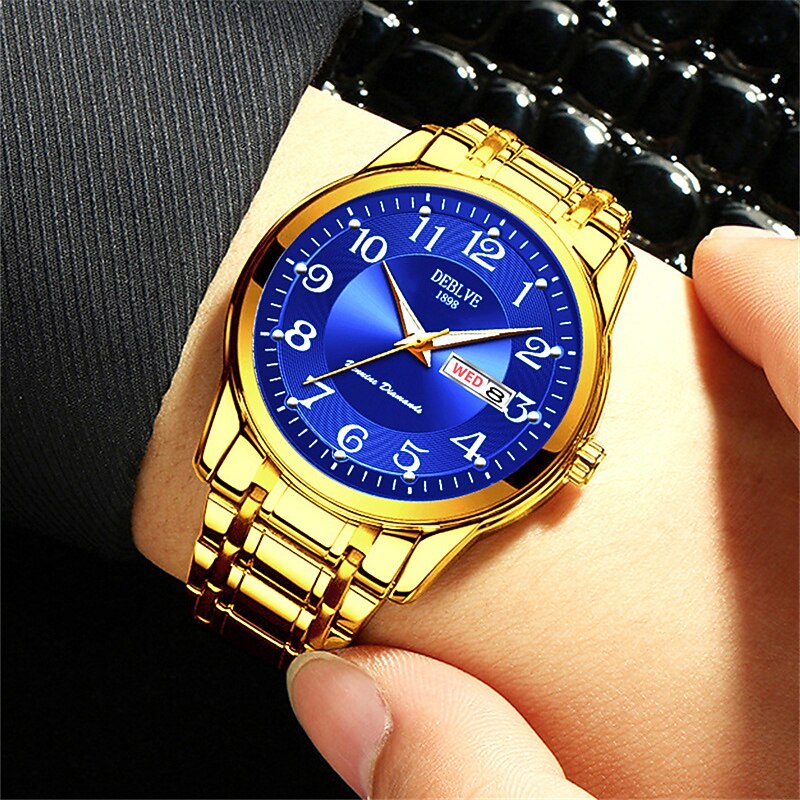 Ceasuri de lux pentru bărbați cu lumină impermeabile din oțel inoxidabil ceas cu cuarț dată calendar ceas de afaceri Relogio Masculino 2026 - $20.99 –P8