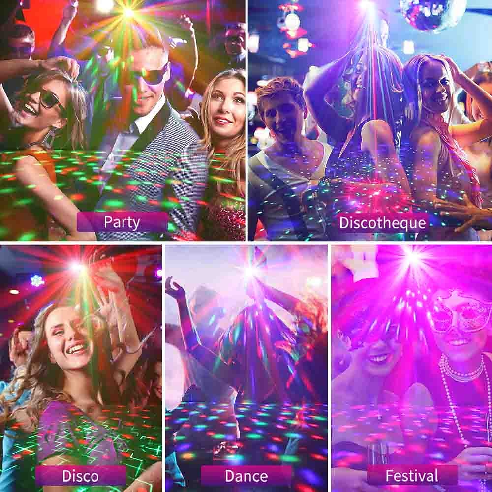 Party light indoor discobal licht – geluid geactiveerde dj led podiumverlichting met patroonprojectie en afstandsbediening, perfect cadeau voor feesten en evenementen 2025 - $65.99 –P7