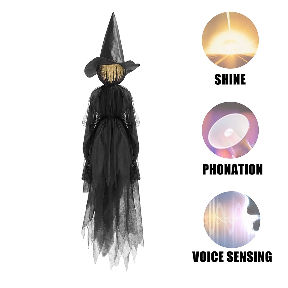 Voice Control with Sound Halloween Colorful Gradient Witch Ghost Atmosphere Layout Scene Decoration Props Lawn Floor Lamp 2026 - $23.99 –P10