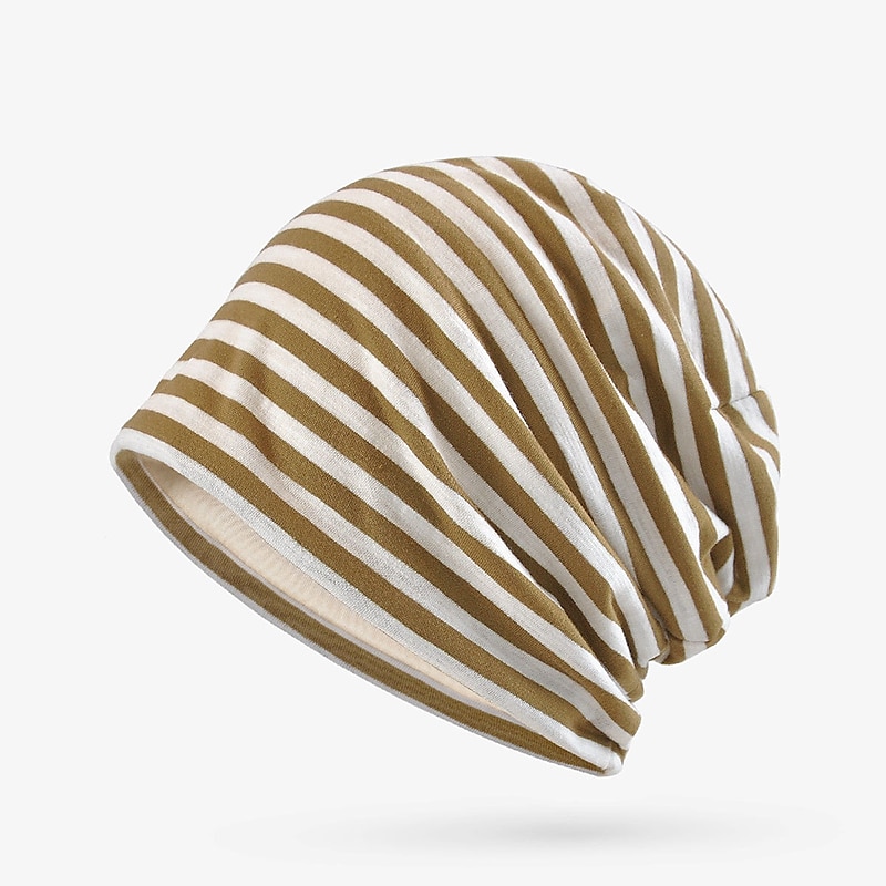 Unisexe Bonnet en maille Bonnet en tricot Noir Bleu Coton Voyage Extérieur Vacances Rayé Coupe Vent Chaud de 2025 ? $12.99 –P5