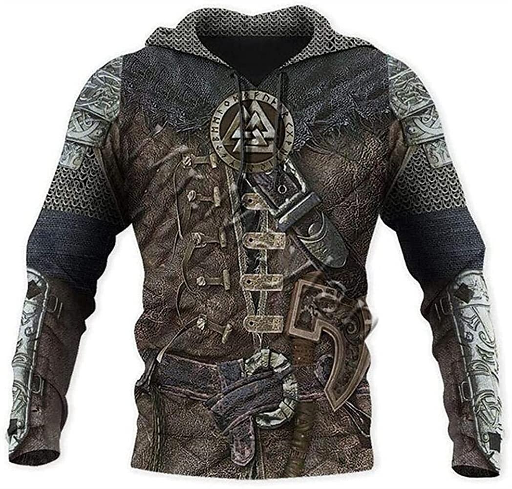 Guerreiros tatuagem viking Moletom Desenho Mangá Anime 3D Bolso frontal Arte Gráfica Para Homens Adulto Dia Das Bruxas Carnaval Baile de Máscaras Impressão 3D Casual / Diário de 2025 por $35.99 –P1