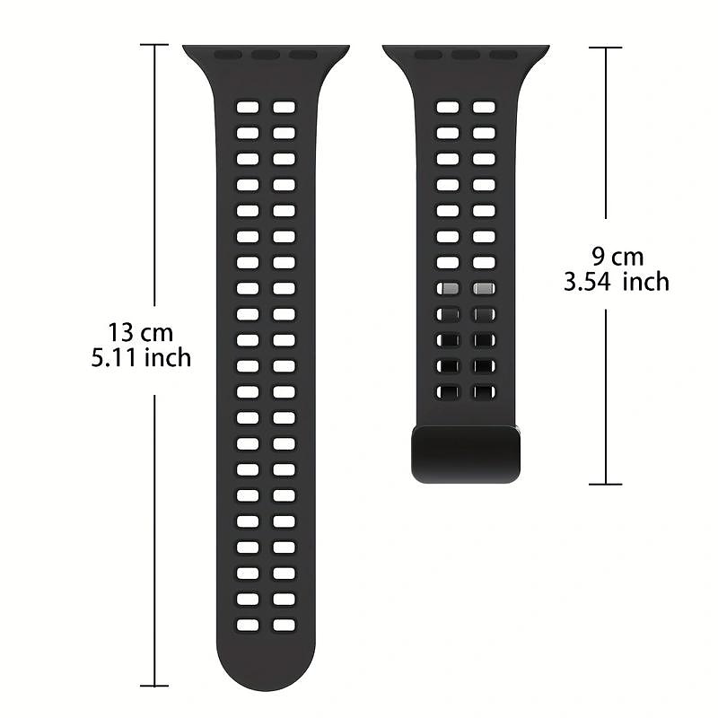 Bracelets de montre intelligente pour Apple Watch 44 mm 40 mm 49 mm 38 mm 45 mm 41 mm 42 mm bracelet en silicone bicolore sport pour femme + bracelet de remplacement à fermoir en D magnétique pour de 2025 ? $13.99 –P1