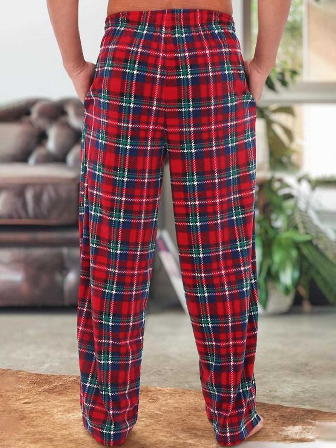 Miesten loungewear Flanelliset pyjamahousut Plaid housut Oleskeluhousut 1 pcs Skottiruutukuvio Graafiset tulosteet Tyylikäs Vapaa-aika Mukavuus Koti Päivittäin Flanelli Mukavuus Housut Kurenauha 2025 - $26.99 –P7
