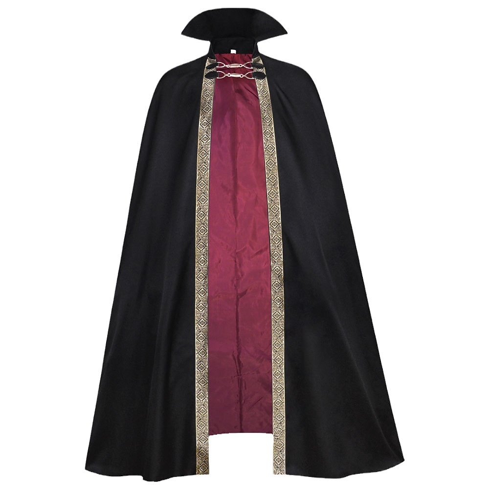 Retro / vintage Medieval Pelerină Manta Vampiri Mată Costume de fancy Bărbați Fantezie Regal Halloween Carnaval Mascaradă Carnaval Performanță Halloween Adulți Manta Pălărie Vară Toamnă 2025 - $45.99 –P6