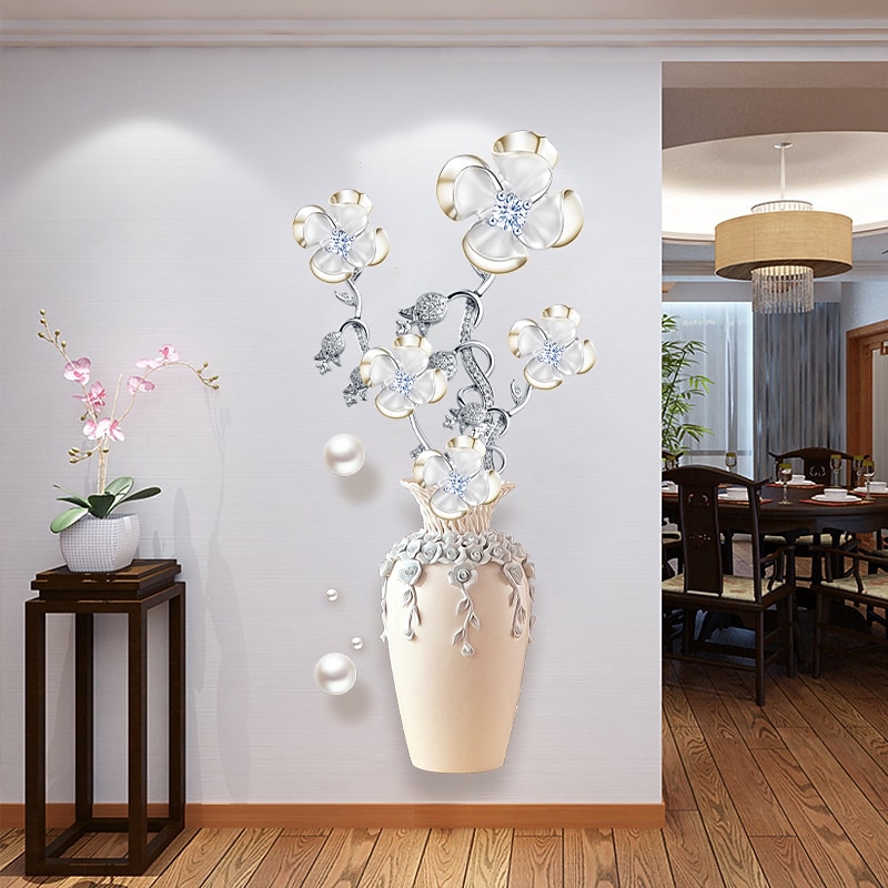 Floral Pattern Wall Sticker, Self Adhesive Wall Art Decal For Home Decor 2025 - $9.99 –P4