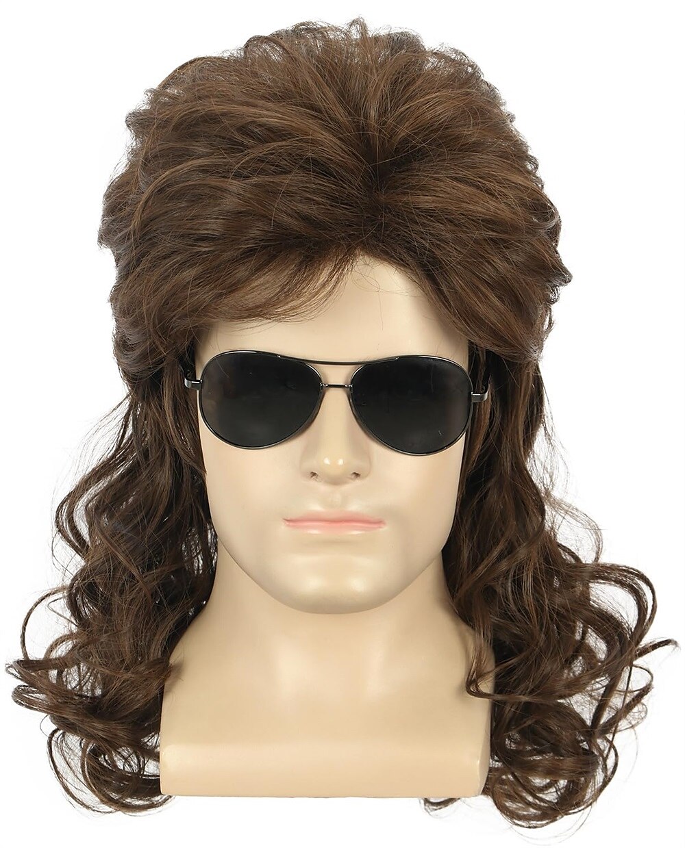 Long Dark Brown Wig Rock Star Style Mullet Cosplay Wig 70s 80s Costume Wig Carnival Curly Hair Party Wigs Halloween Wigs 2025 - $20.99 –P8