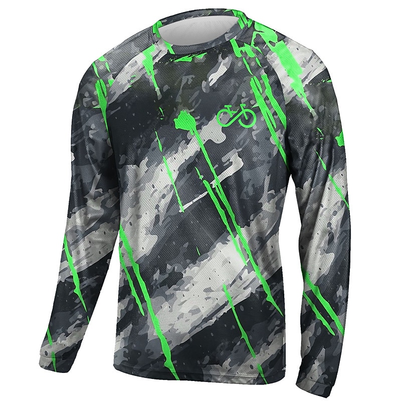 Homme Maillot de descente Graphique manche longue Cyclisme Top avec 3 poches arrière VTT Vélo tout terrain Cyclisme sur route Séchage Rapide Bandes réfléchissantes Poche Arrière Évacuation de de 2026 ? $20.99 –P5