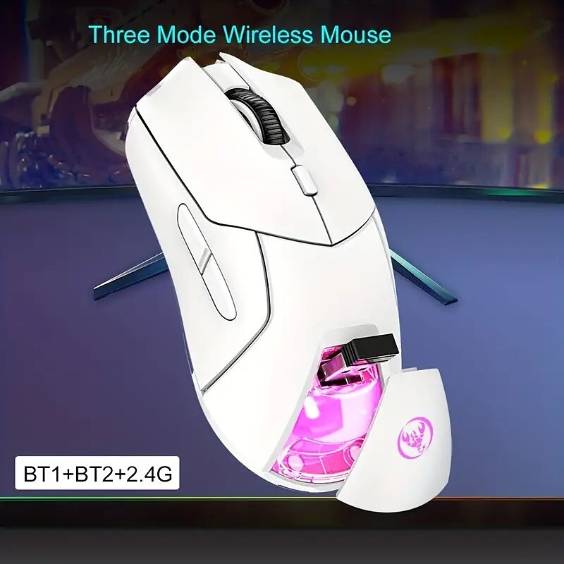2.4G Wireless Three Mode Mute Game Mouse 4000DPI Adjustable And Rechargeable USB Plug And Play For Desktop Notebook Office PC Optical Mouse 2025 - $47.99 –P8