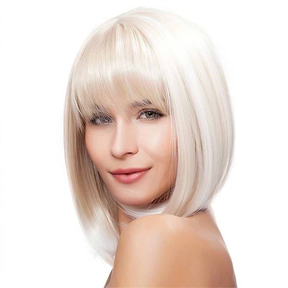 Synthetische Perücken Locken Gerader Pony Perücke Kurz A1 A2 A3 A4 Synthetische Haare Damen Modisches Design Natürlich Komfortabel Blond Braun 2025 - $24.99 –P7