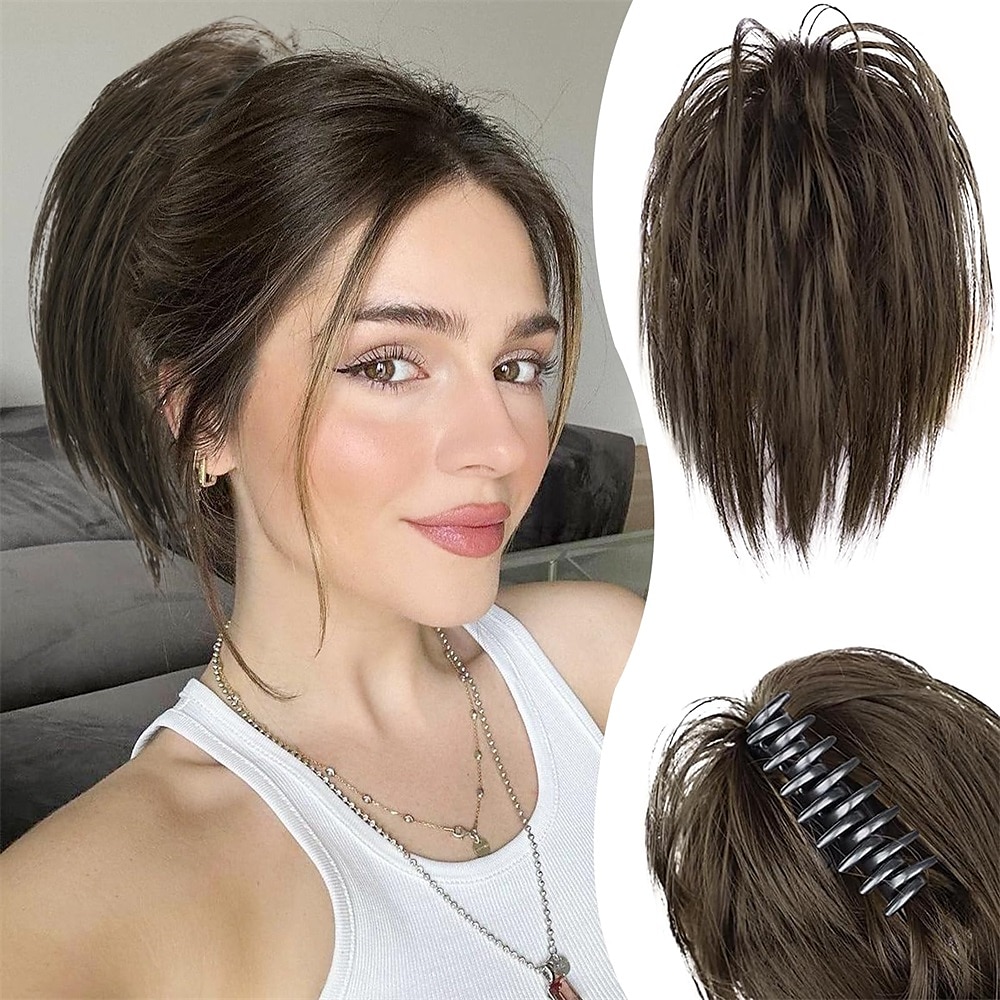 chignons Chignon Queue de cheval avec griffe Cheveux Synthétiques Pièce de cheveux Extension des cheveux Droit Soirée Usage quotidien Soirée & Evénement A1 A2 A3 de 2025 ? $12.99 –P1
